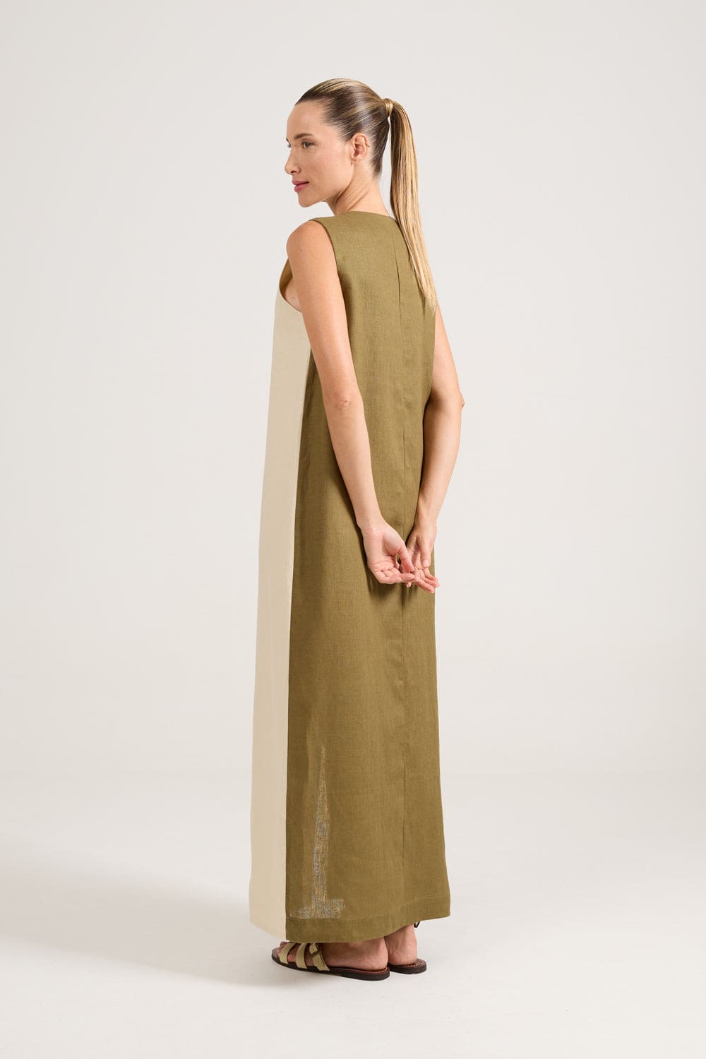 Vestido Duo Verde Musgo