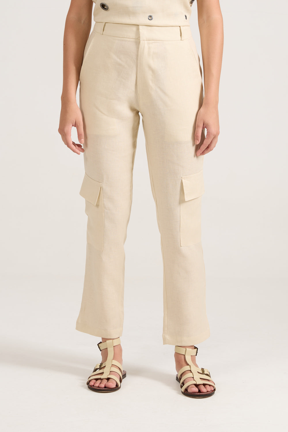 Calça Cargo New Creme