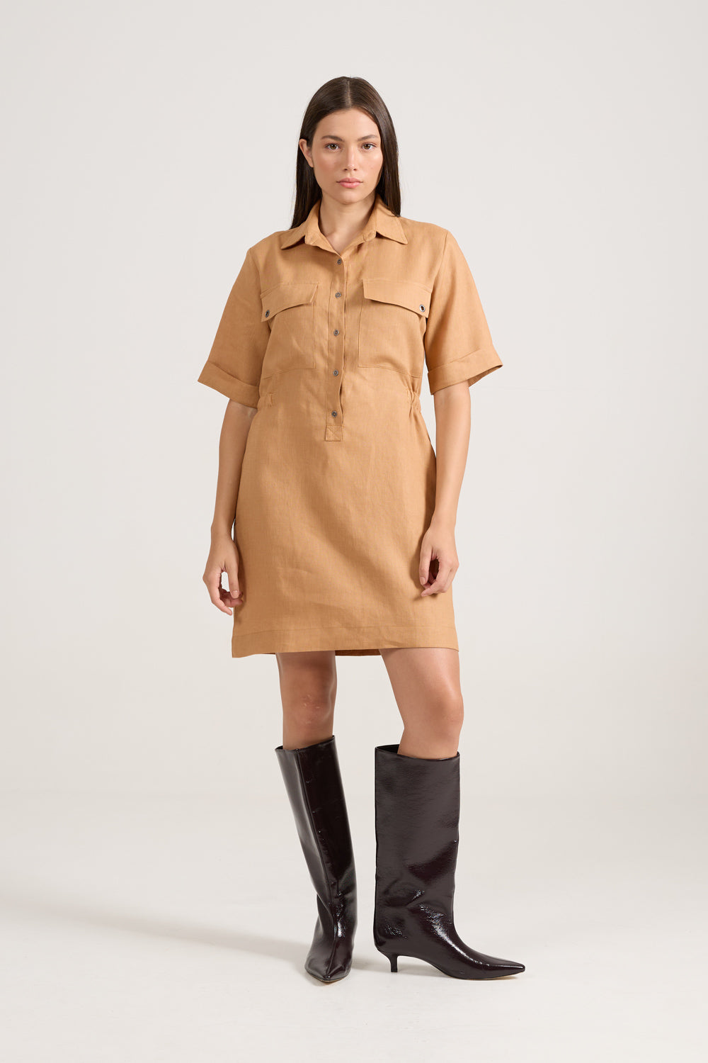 Chemise Curta Caramelo