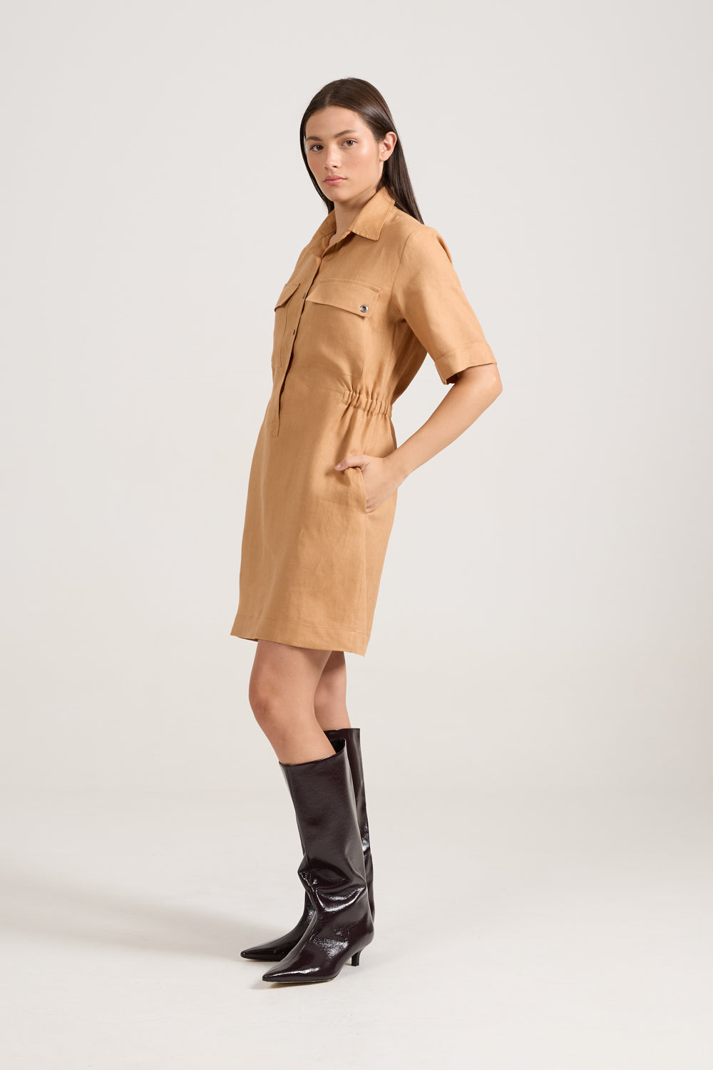 Chemise Curta Caramelo