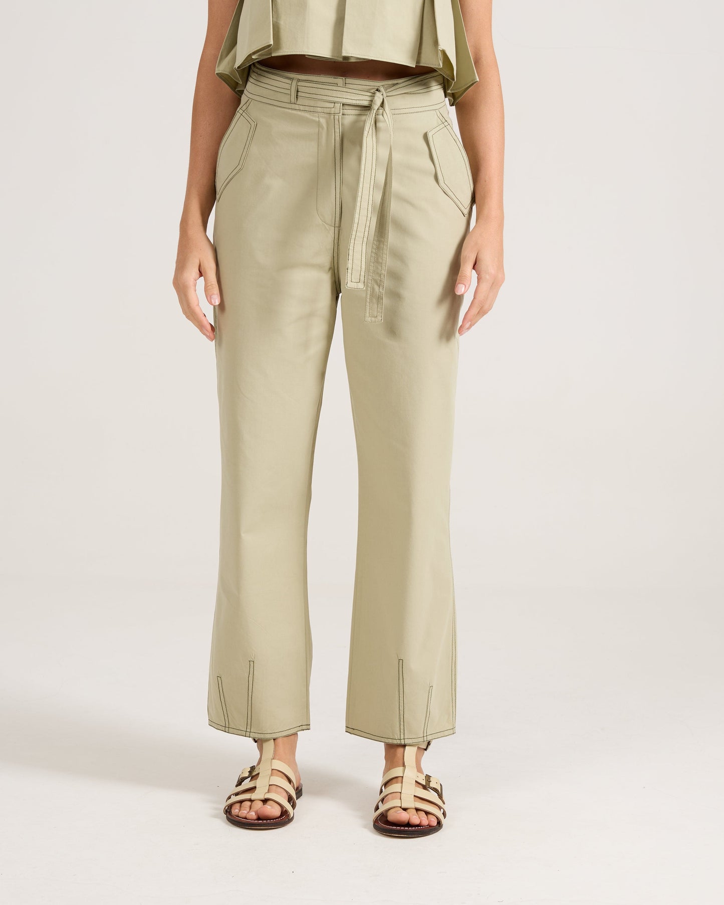 Calça Barrel Verde