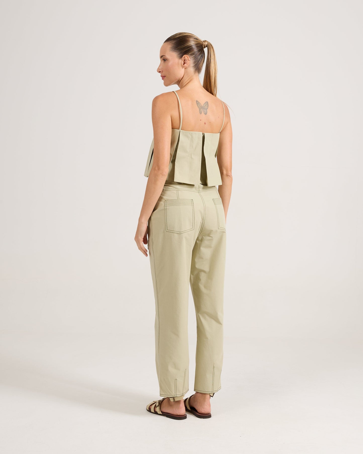 Calça Barrel Verde
