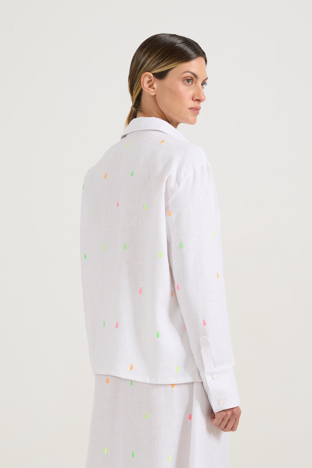Camisa Gotas Neon Branca