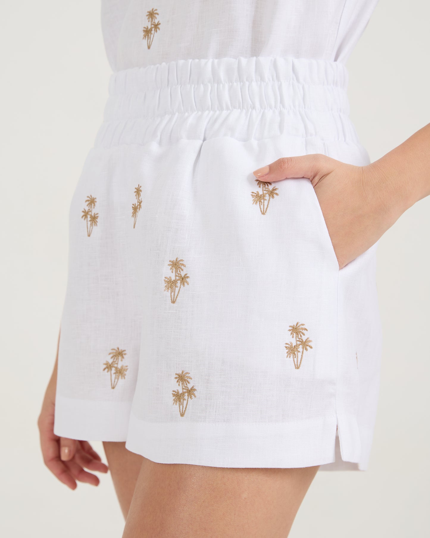 Short Palmeira Branco