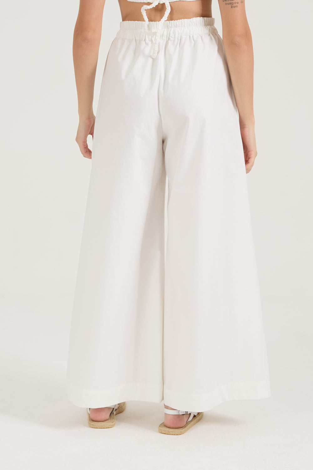 Pantalona Tricoline Branca