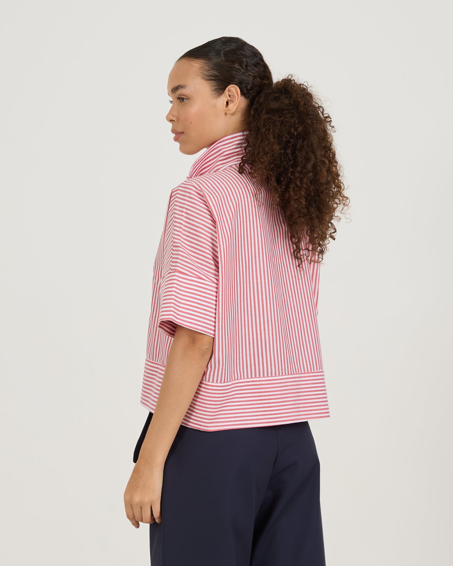 Camisa Gola Curta Stripes