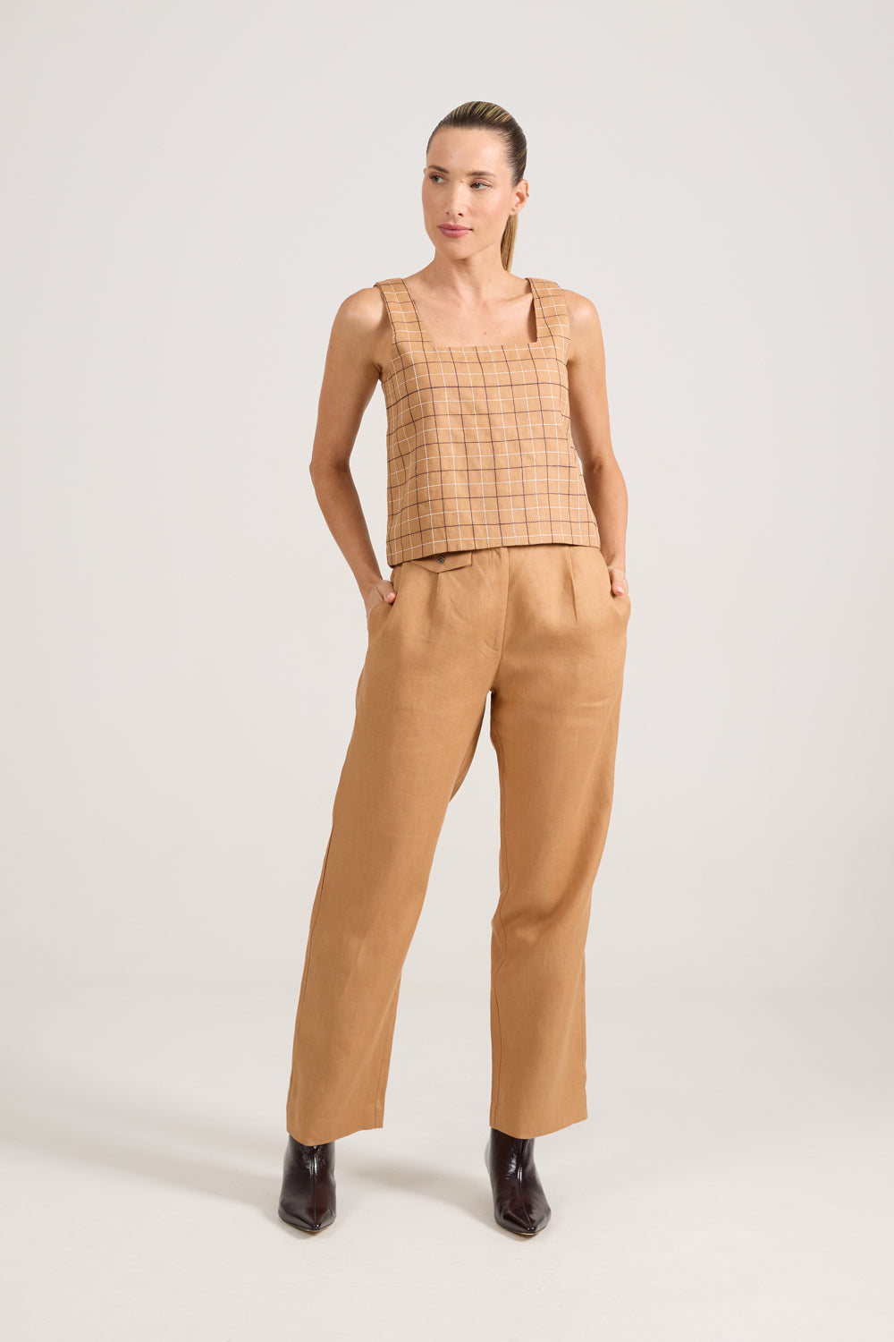 Calça Little Pocket Caramelo