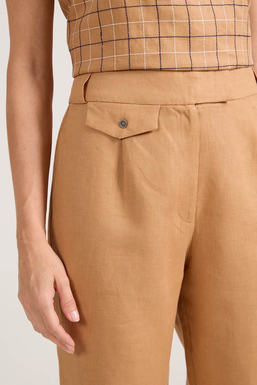 Calça Little Pocket Caramelo