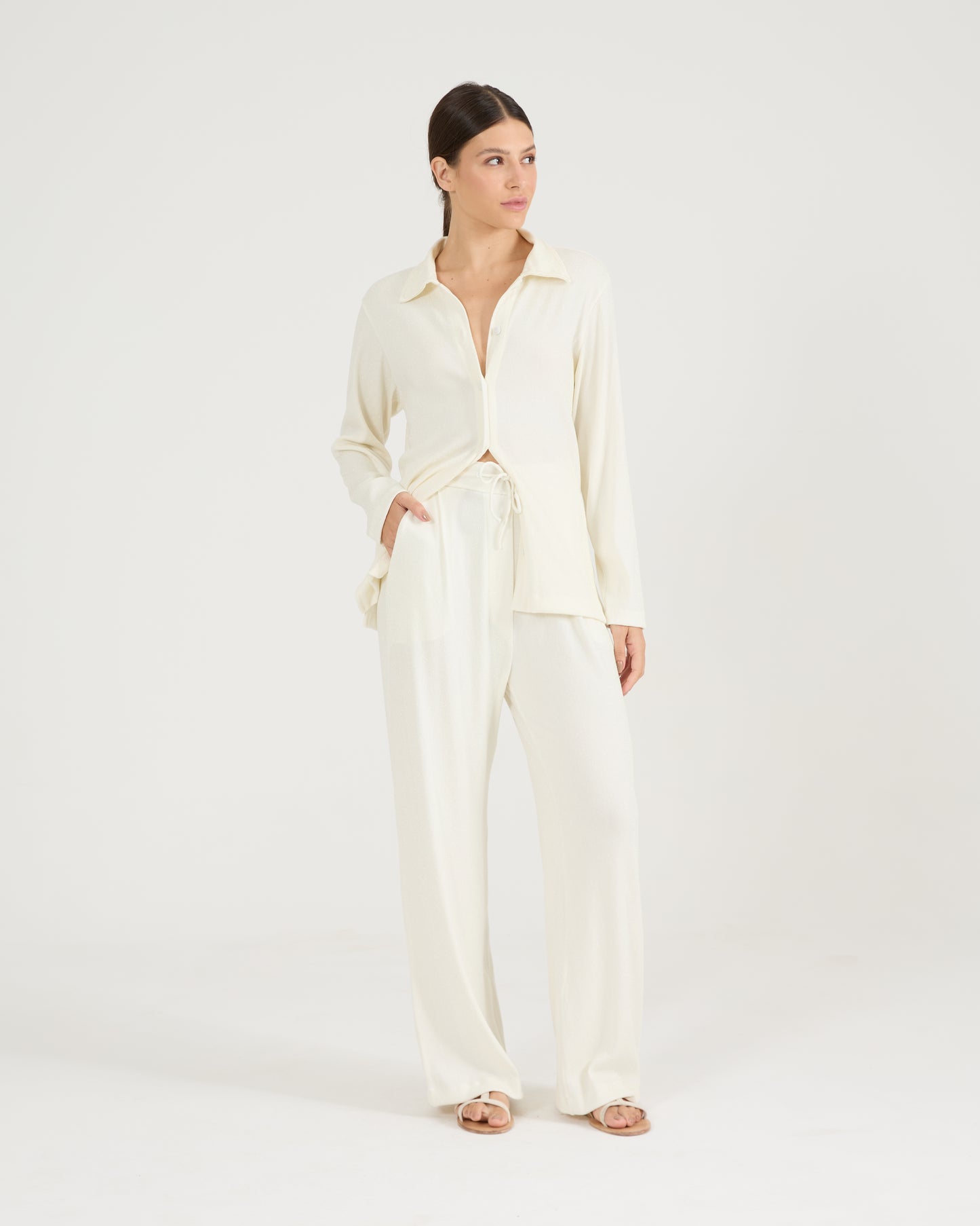 Calça Lurex Pregas