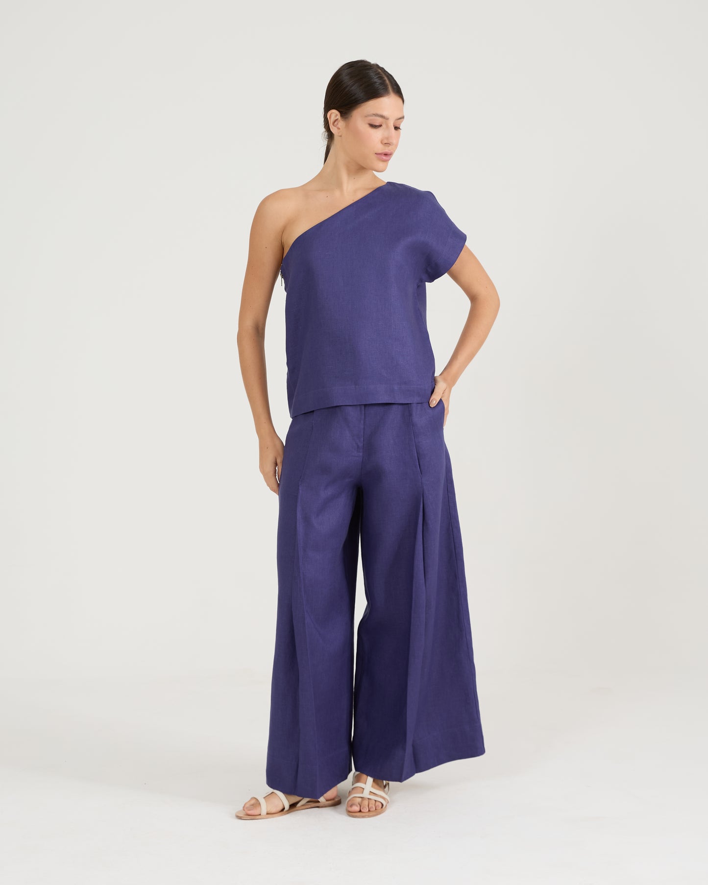 Blusa Um Ombro Zíper