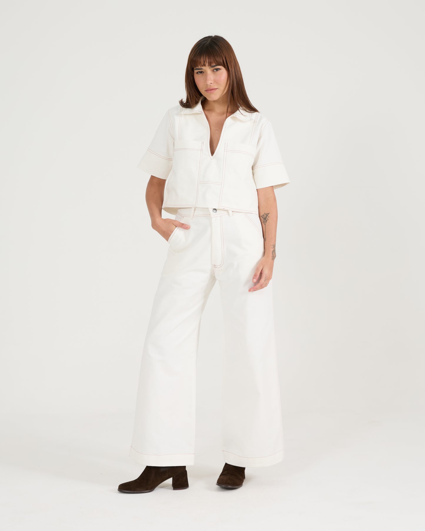 Pantalona Twill Bordô