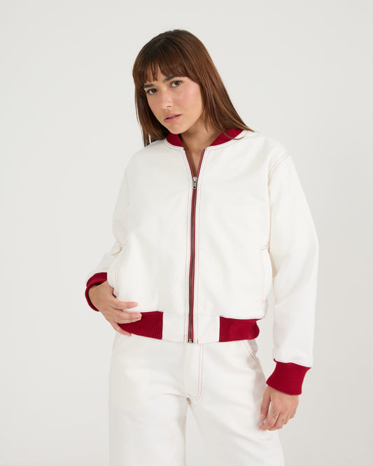 Jaqueta Bomber Tricot