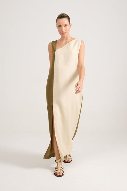 Vestido Duo Verde Musgo