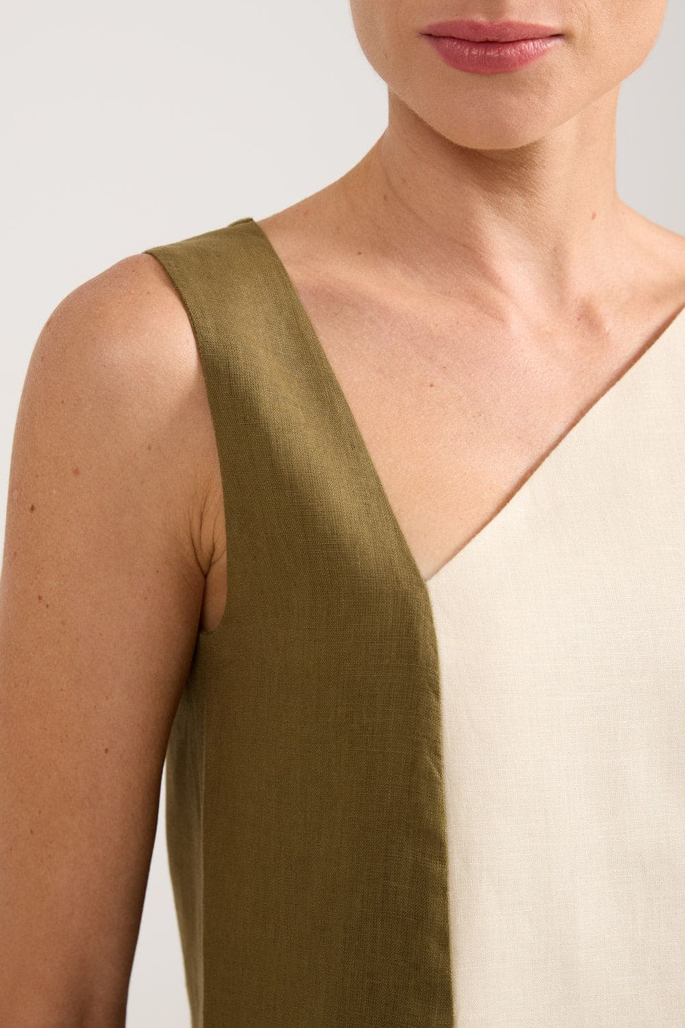 Vestido Duo Verde Musgo