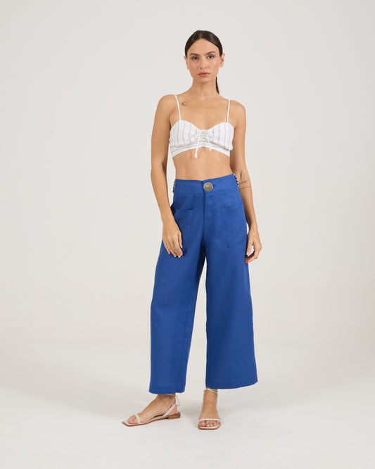 Calça Tricot Azul