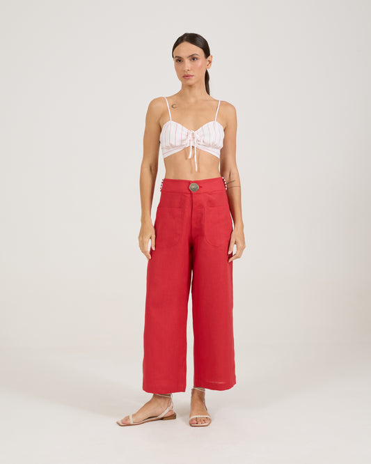 Calça Tricot Vermelha