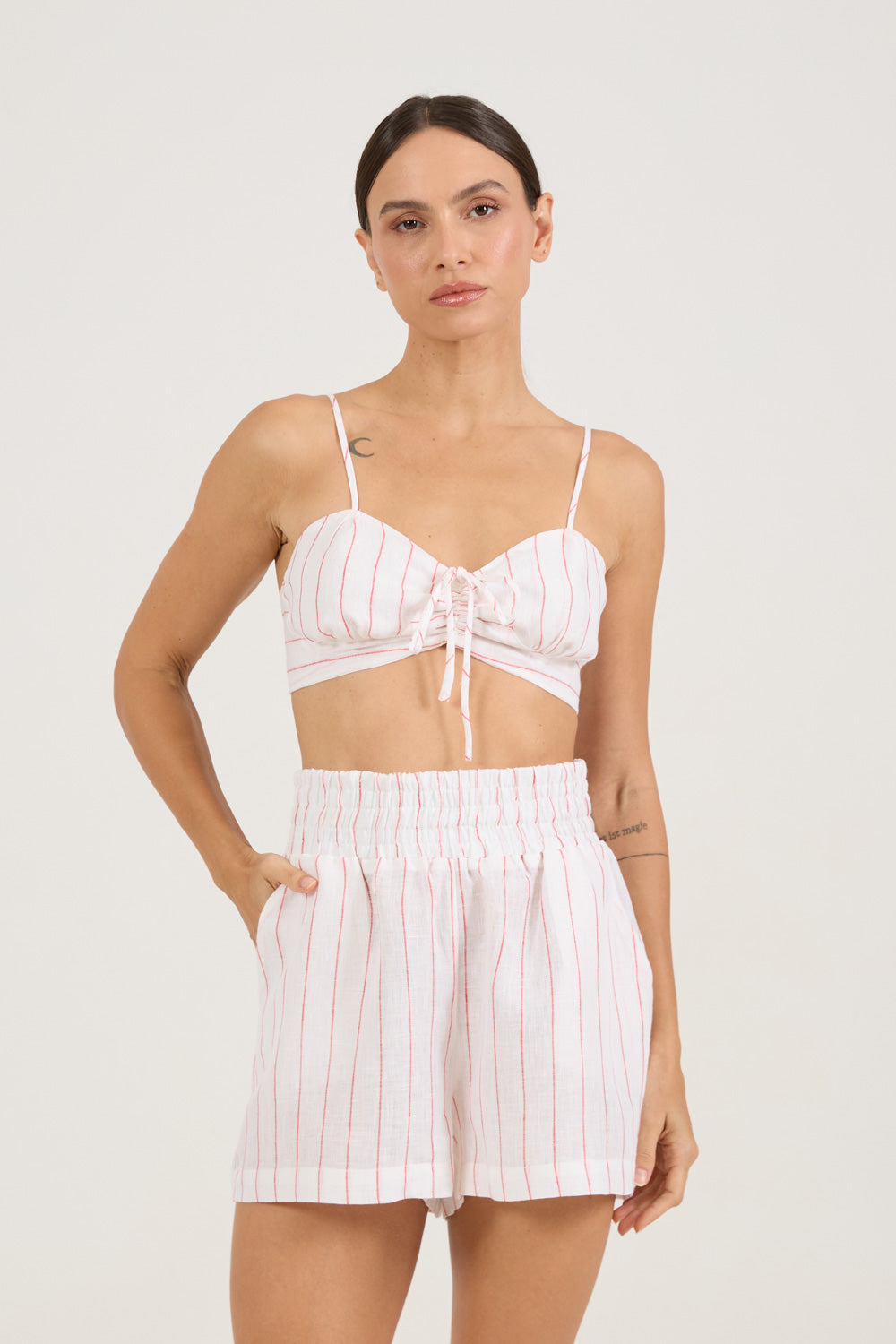 Cropped Navy Vermelho