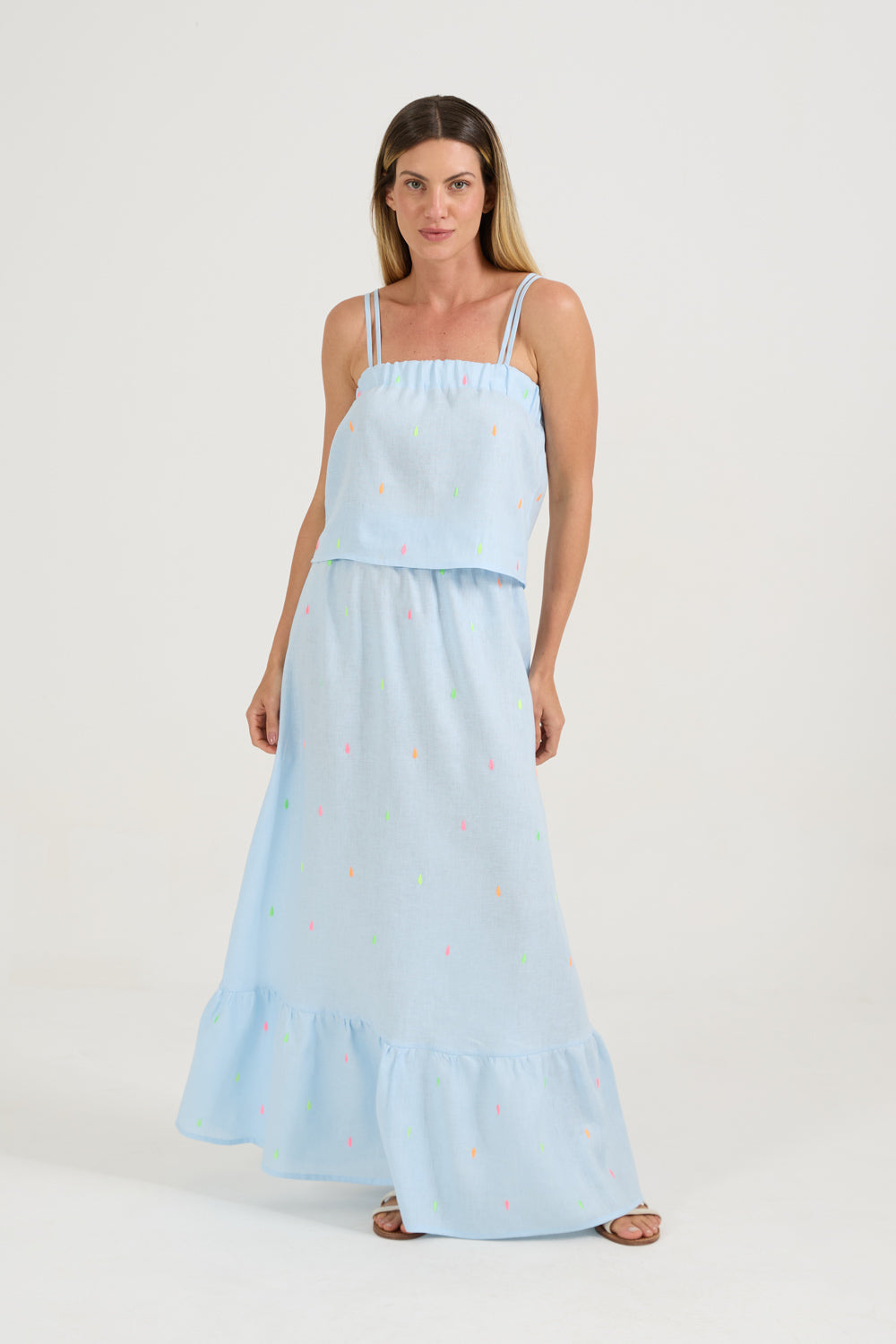 Saia Gotas Neon Azul Spum
