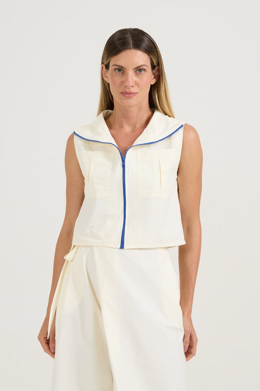 Blusa Zíper Manteiga