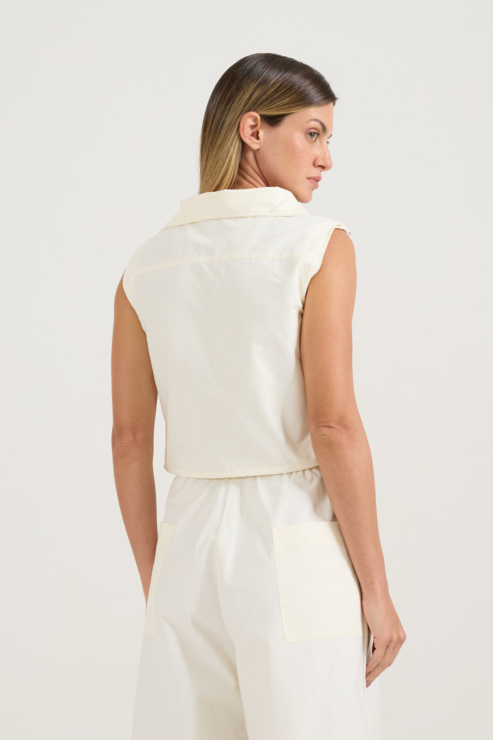 Blusa Zíper Manteiga