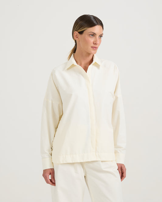 Camisa Botões Laterais Manteiga