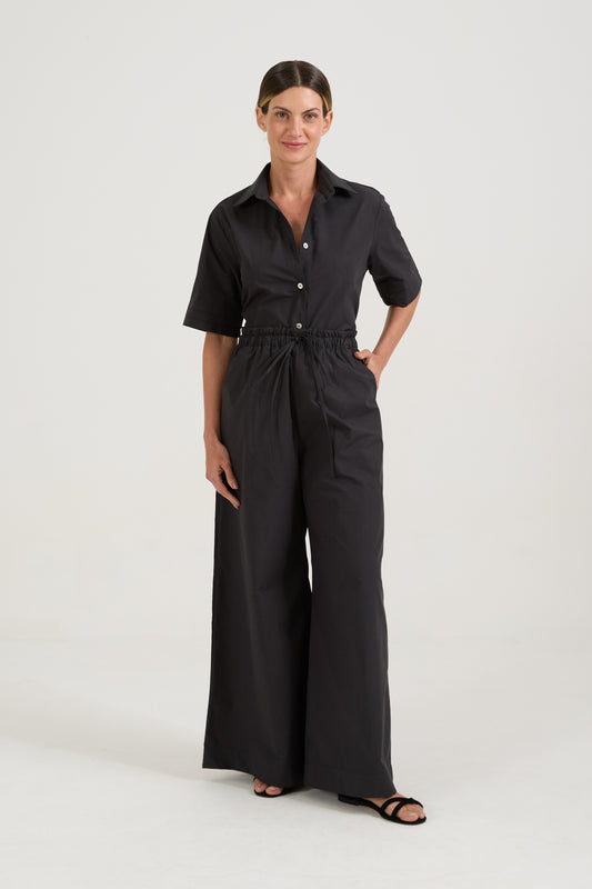 Pantalona Tricoline Preta