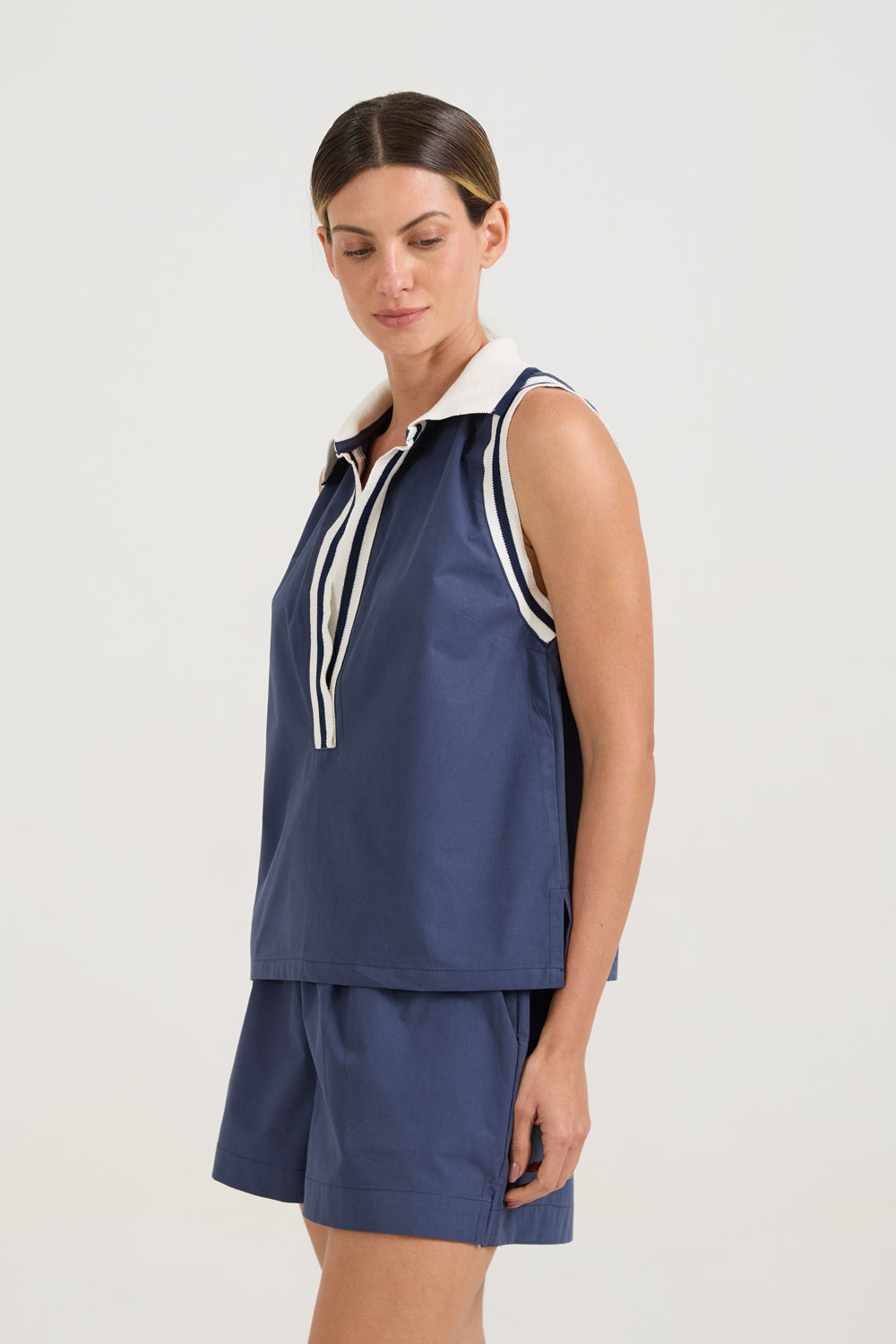 Blusa Polo Tricot Marinho