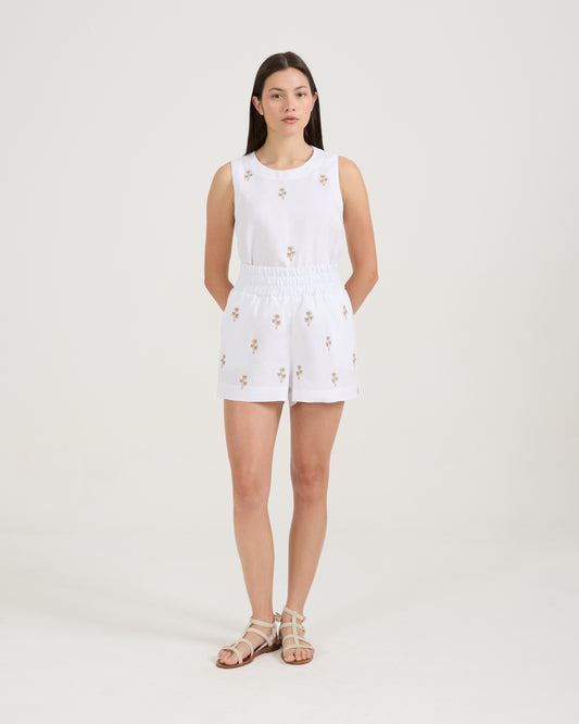Short Palmeira Branco