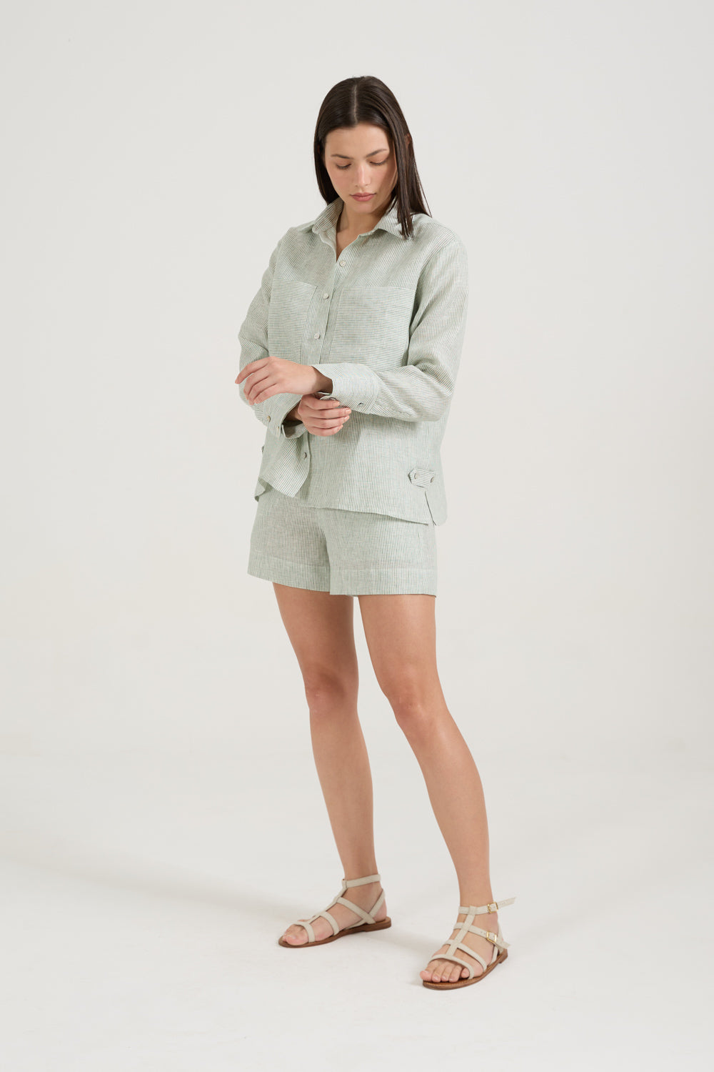 Camisa Bolsos Listras