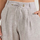 Calça Pregas Listras