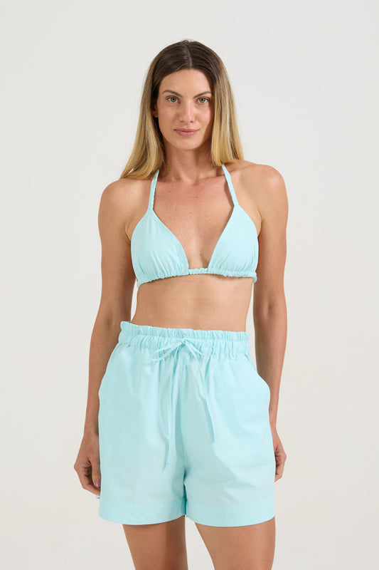 Short Tricoline Azul