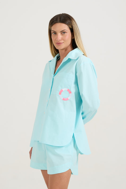 Camisa Longuete Azul