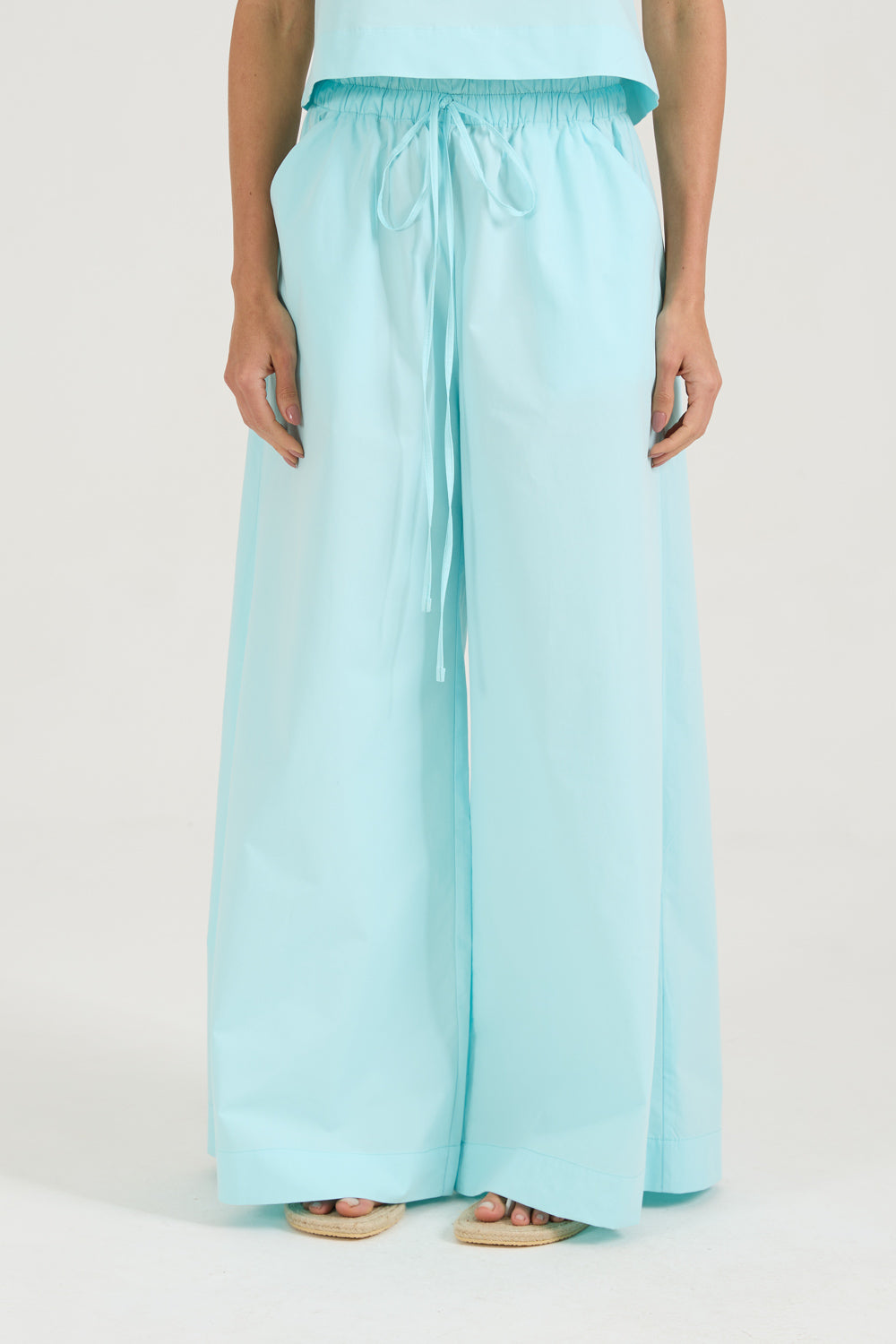 Pantalona Tricoline Azul