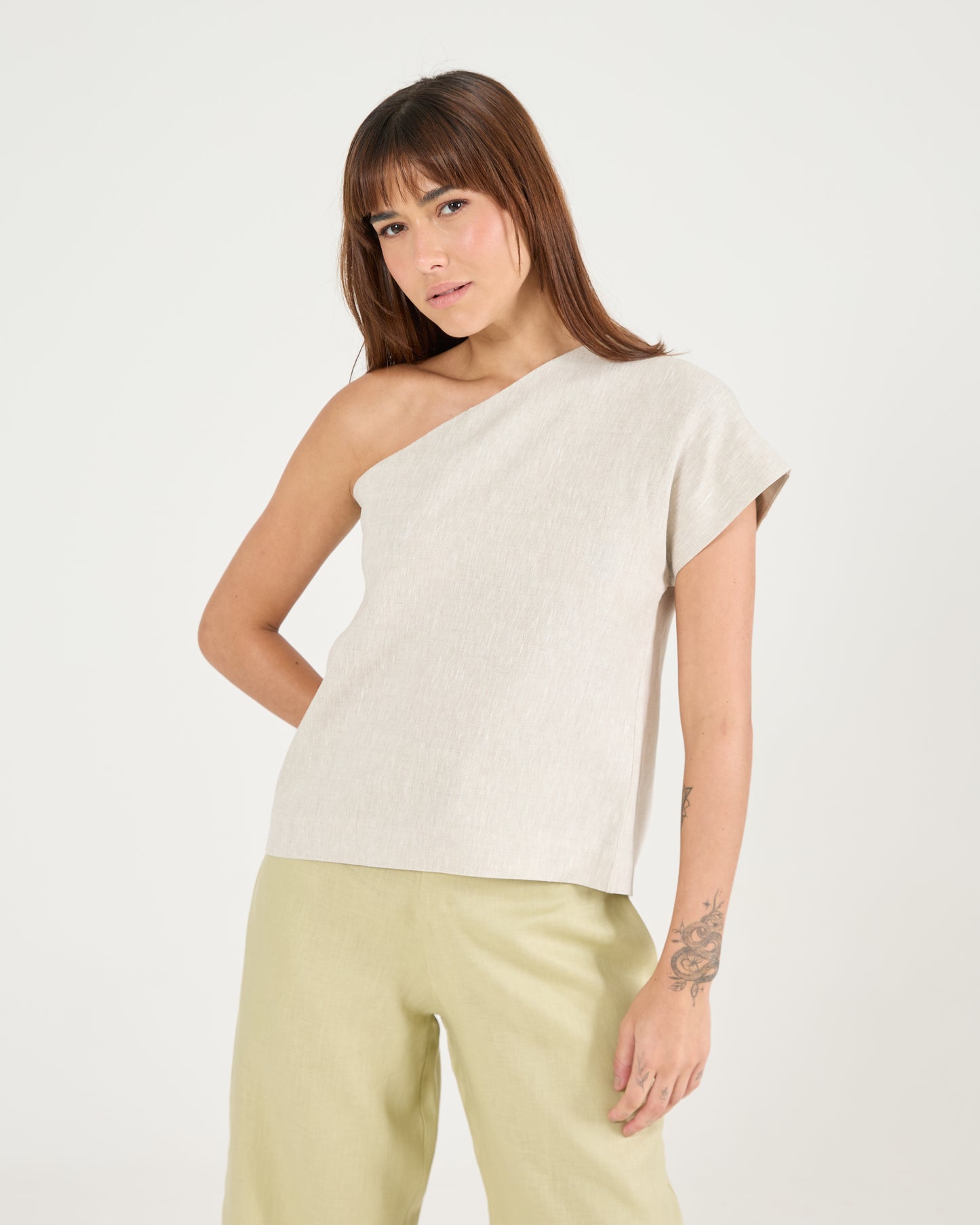 Blusa Um Ombro Zíper