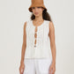 Blusa Pregas Cordões