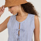 Blusa Pregas Cordões