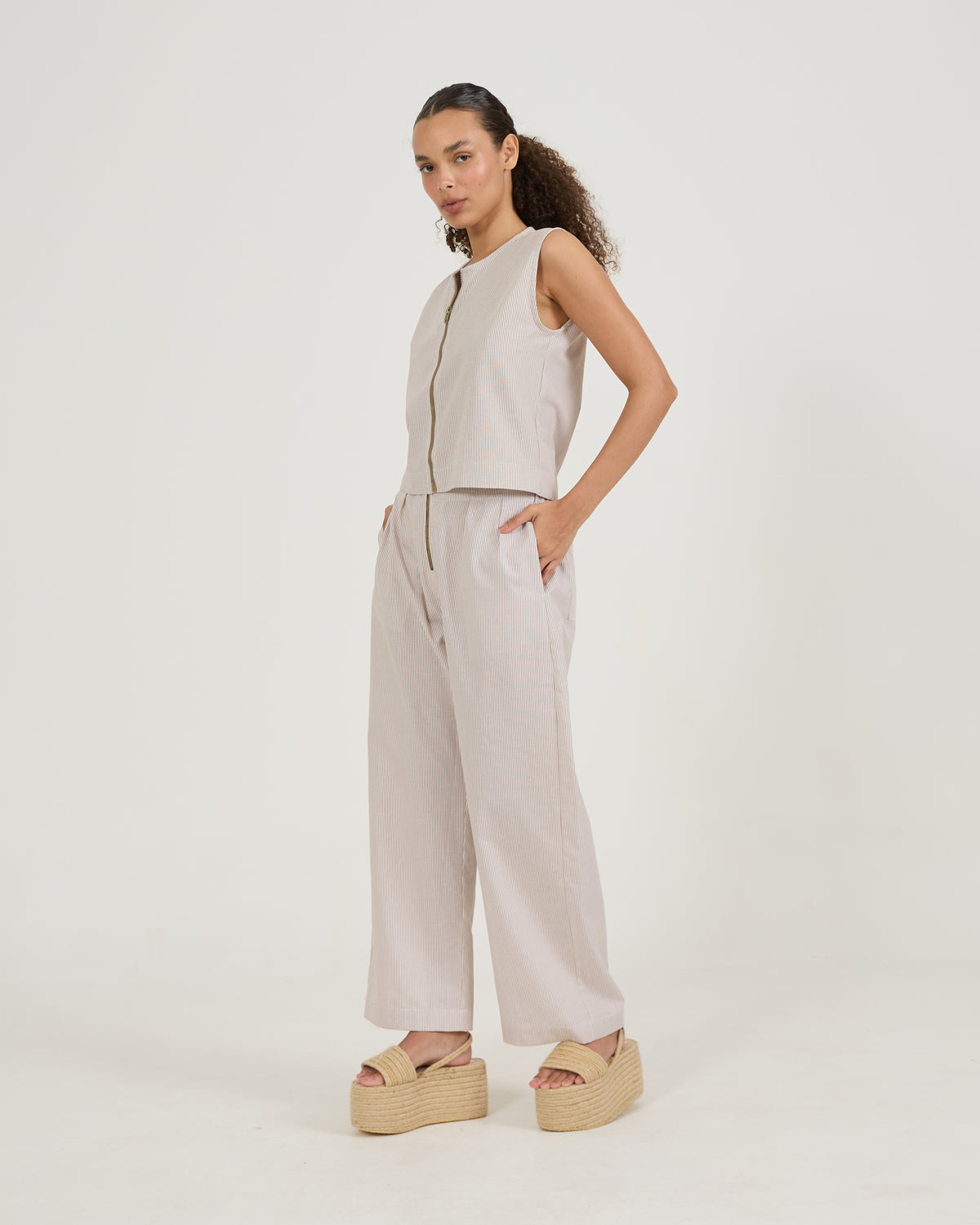 Blusa Zíper Listras