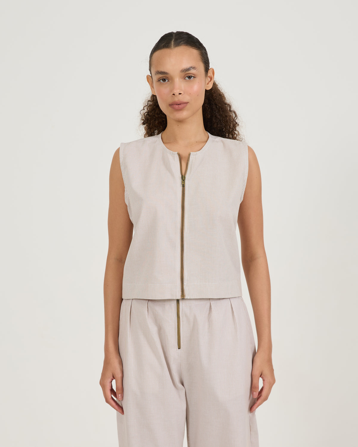 Blusa Zíper Listras