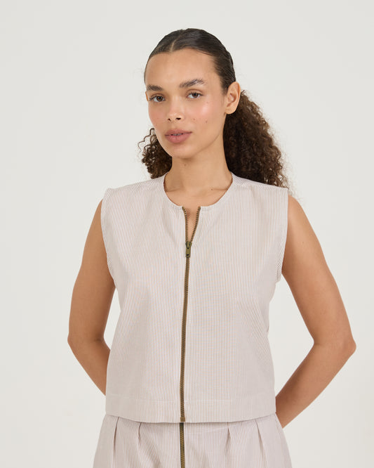 Blusa Zíper Listras