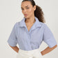 Camisa Gola Curta Stripes