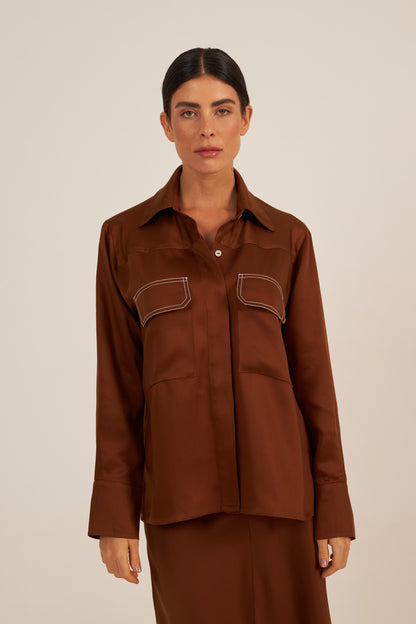 Camisa Pesponto Bronze