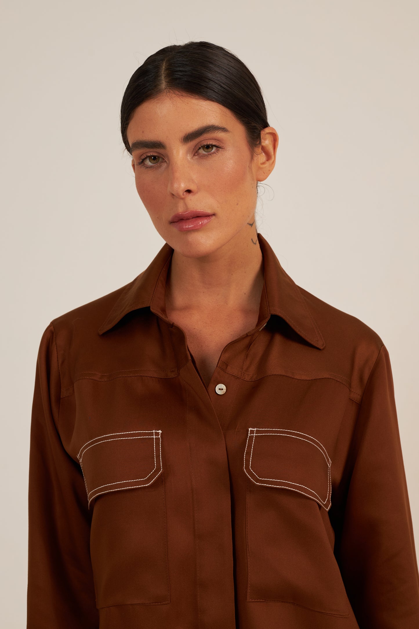 Camisa Pesponto Bronze