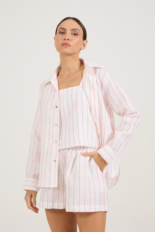 Camisa Longuete Navy Vermelha