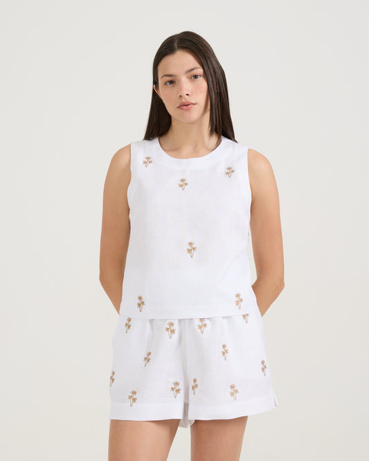 Blusa Palmeira Branca