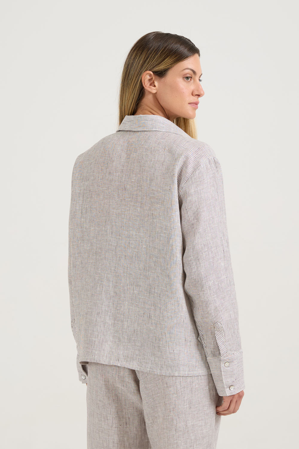 Camisa Bolsos Listras